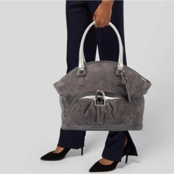 Diane Von Furstenburg DVF Studio Large Travel Tote Gray - Picture 1 of 11